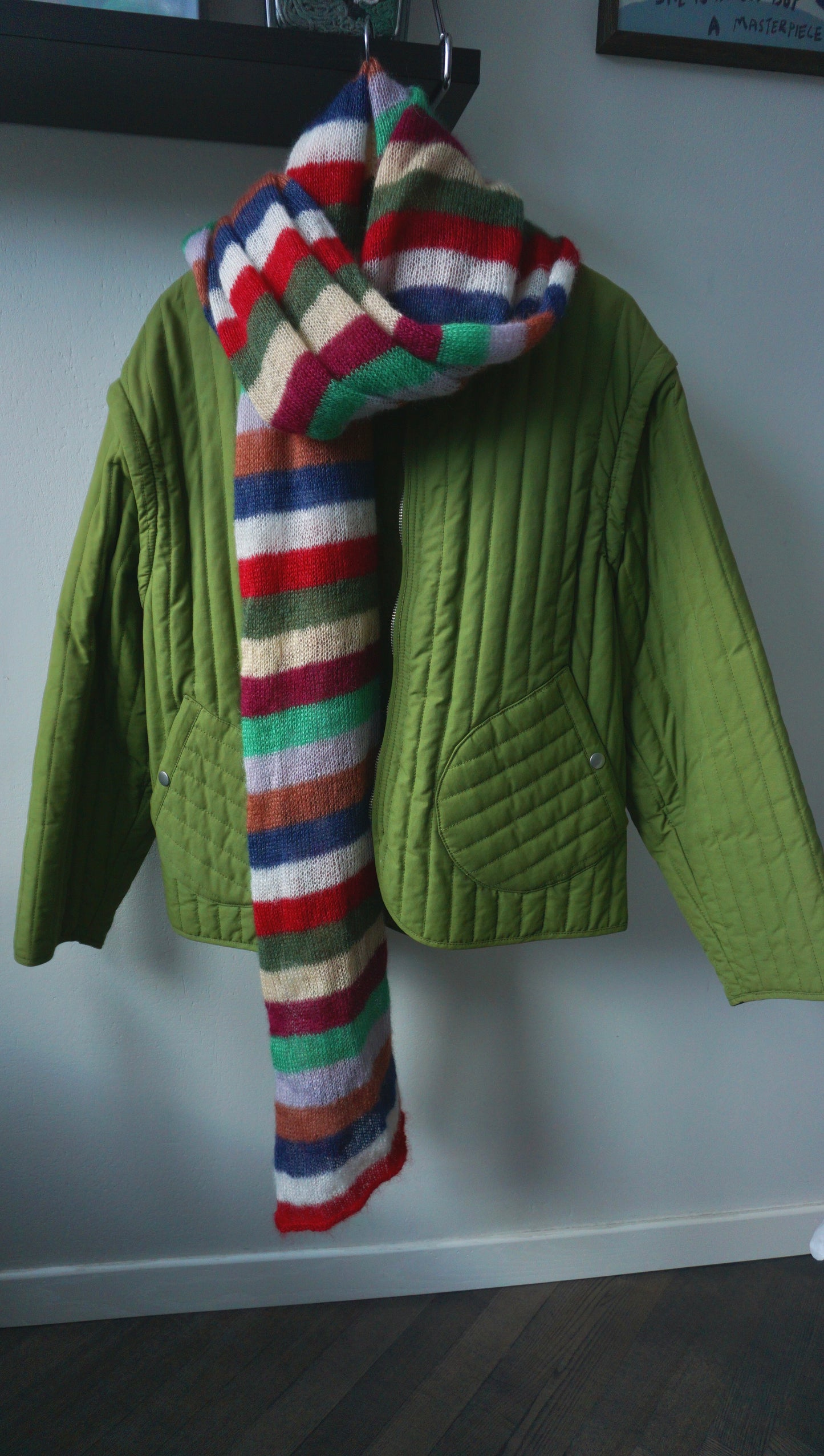 Thin wide big mohair scarf various colors