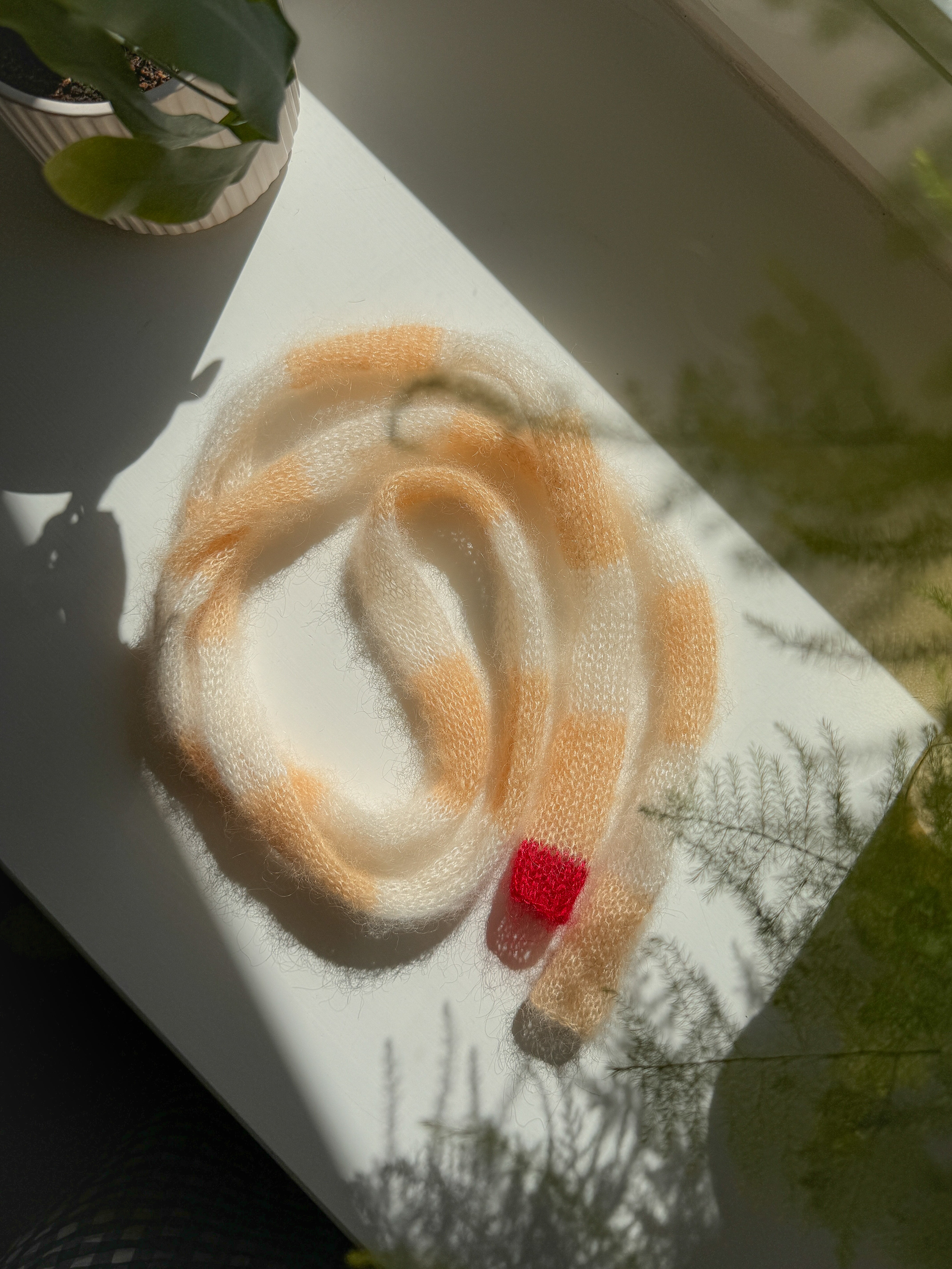 【LMR】韓国人気★MINI SYMBOL EMBROIDERED MOHAIR MUFFLER Miu Miu Embroidered Mohair Blend Scarf | italist | REVERSIBLE