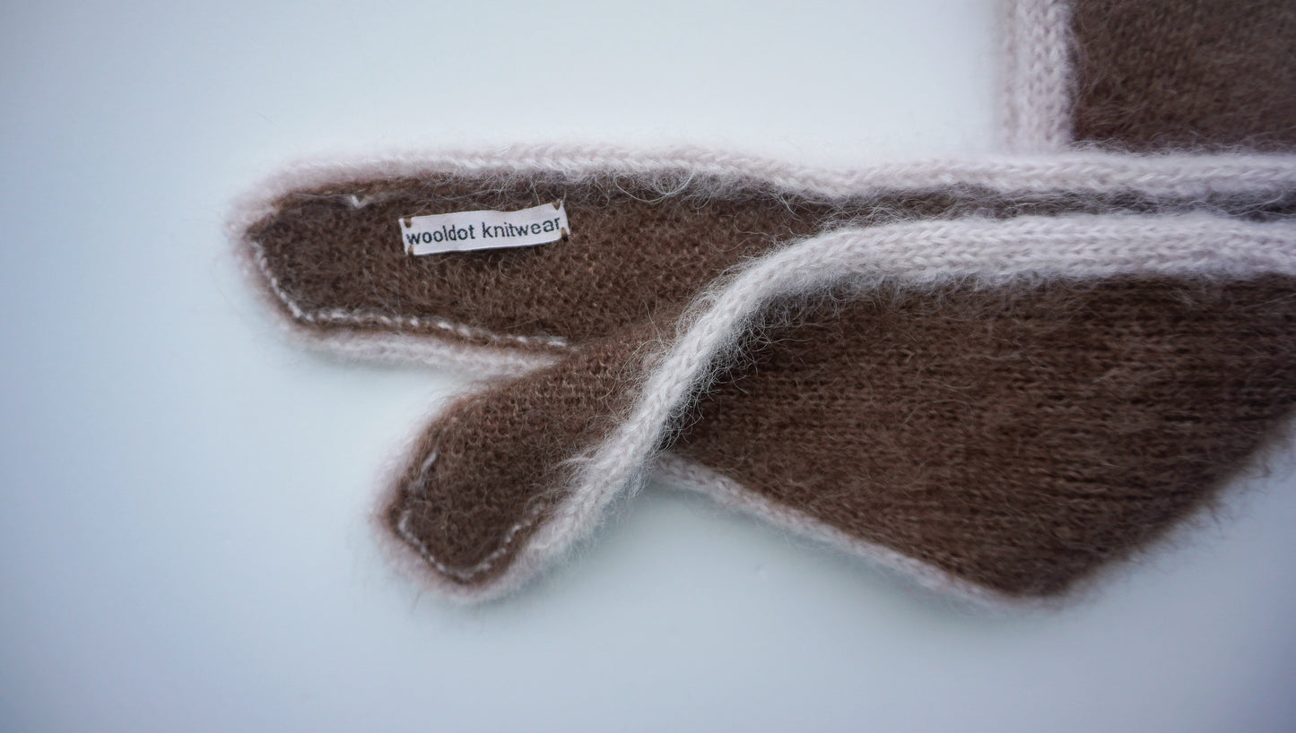 TOMO Bandana brown with beige trim