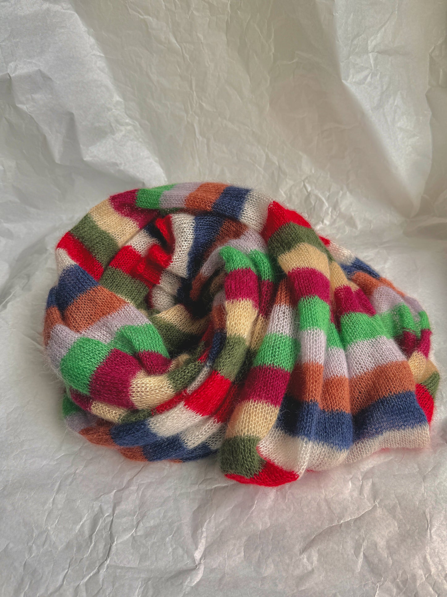 Thin wide big mohair scarf various colors