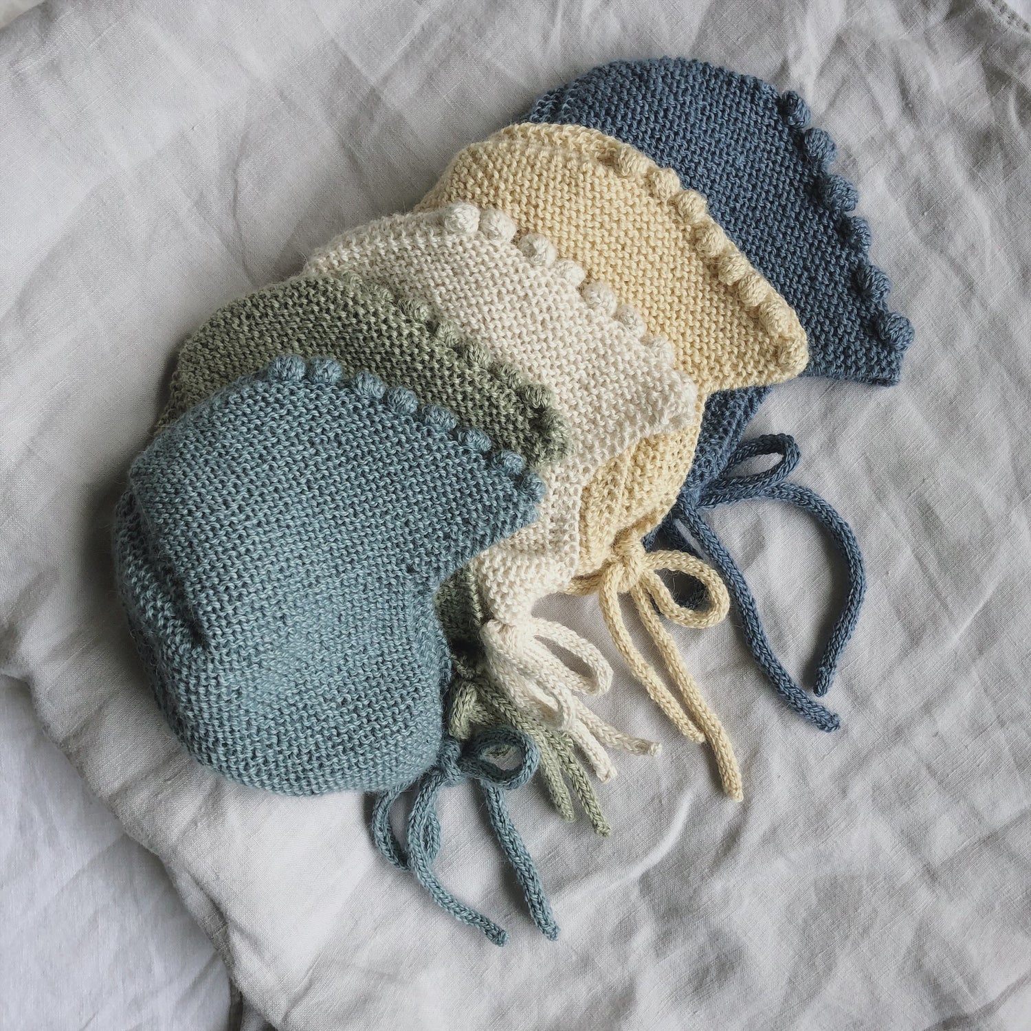 baby bonnets alpaca silk knitted