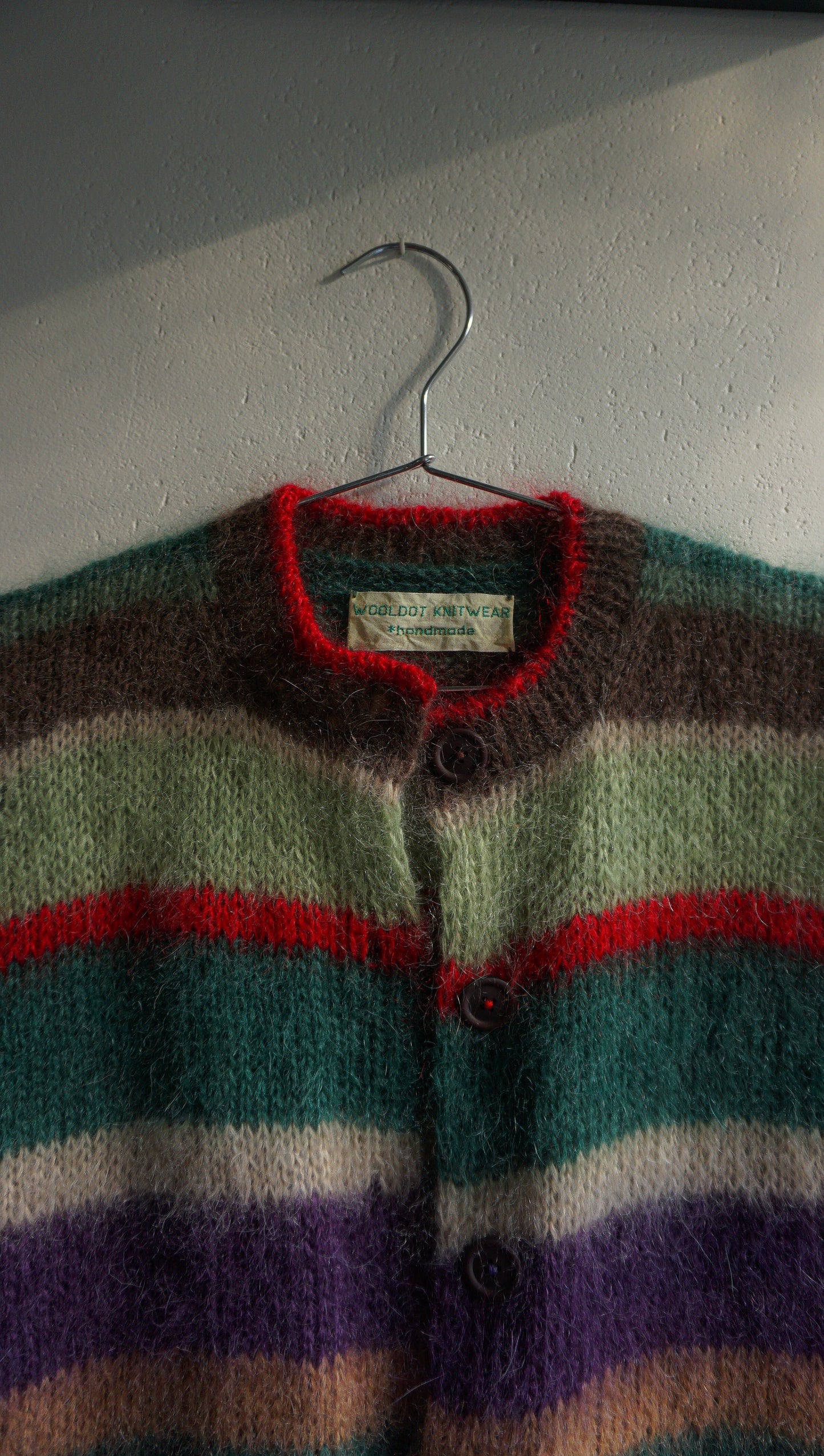 One of a kind striped mohair vest