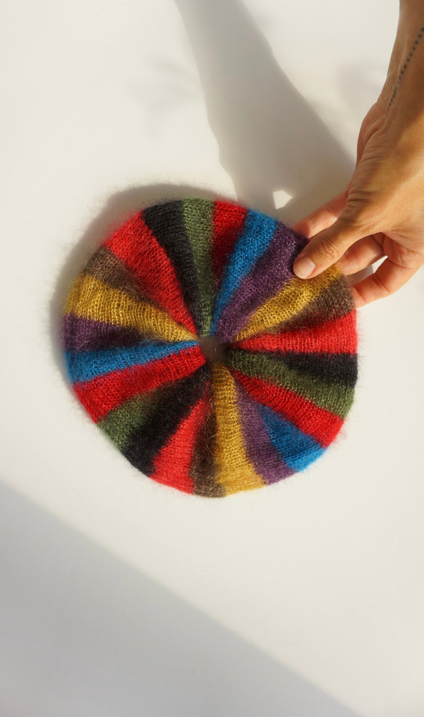 Multicolored mohair scrunchie