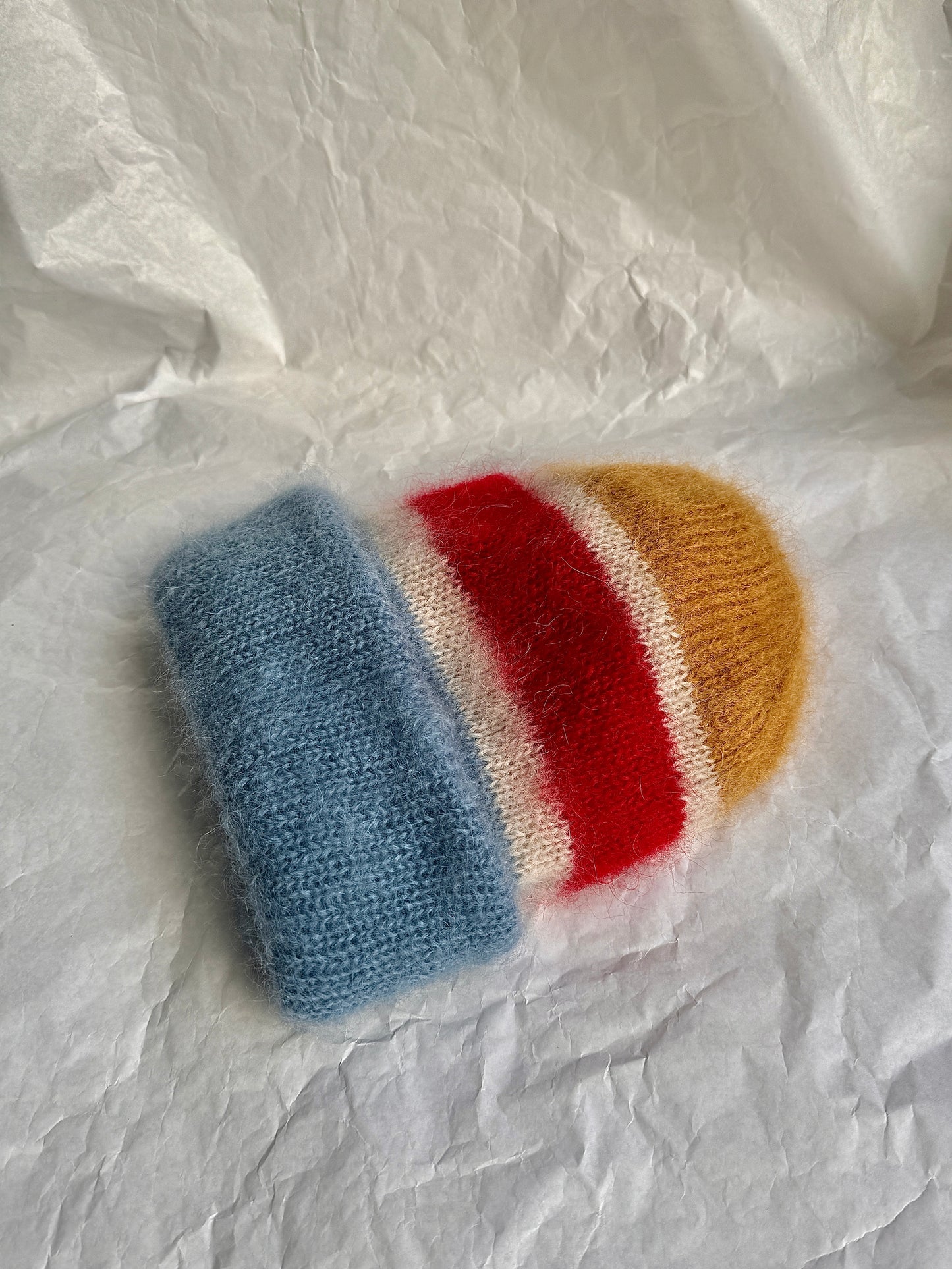 Colorful mohair beanie