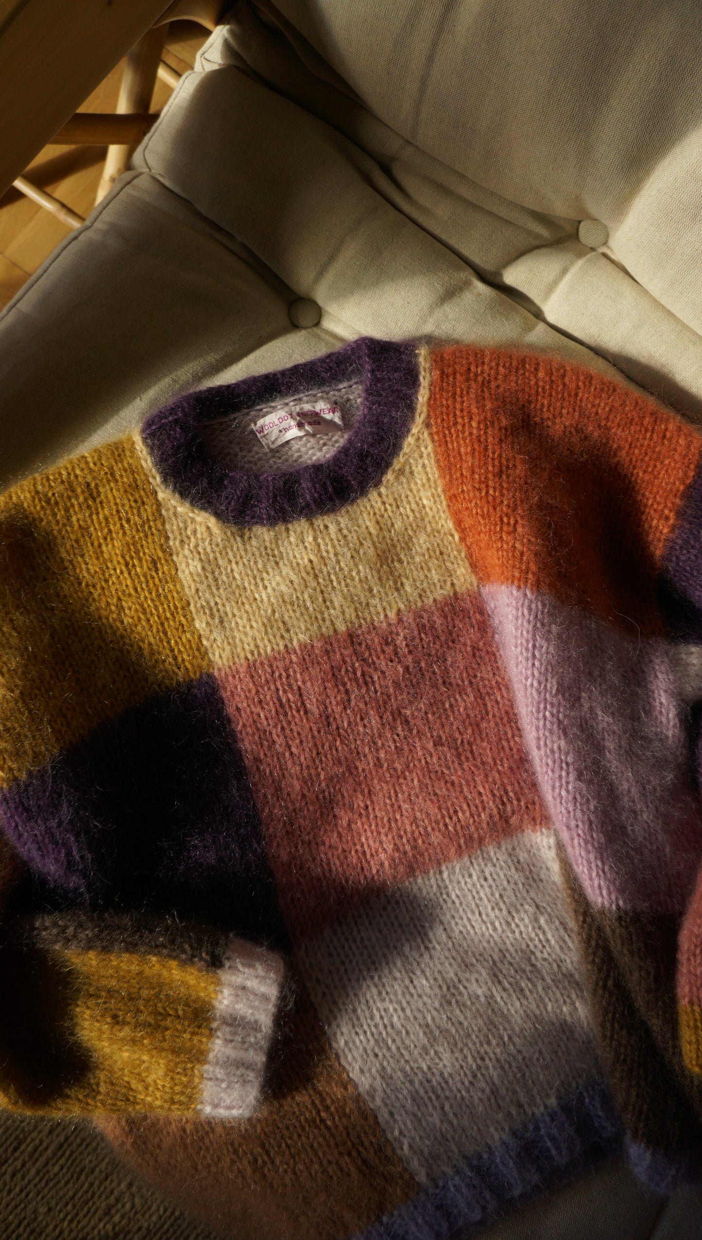 Square sweater in mohair & silk