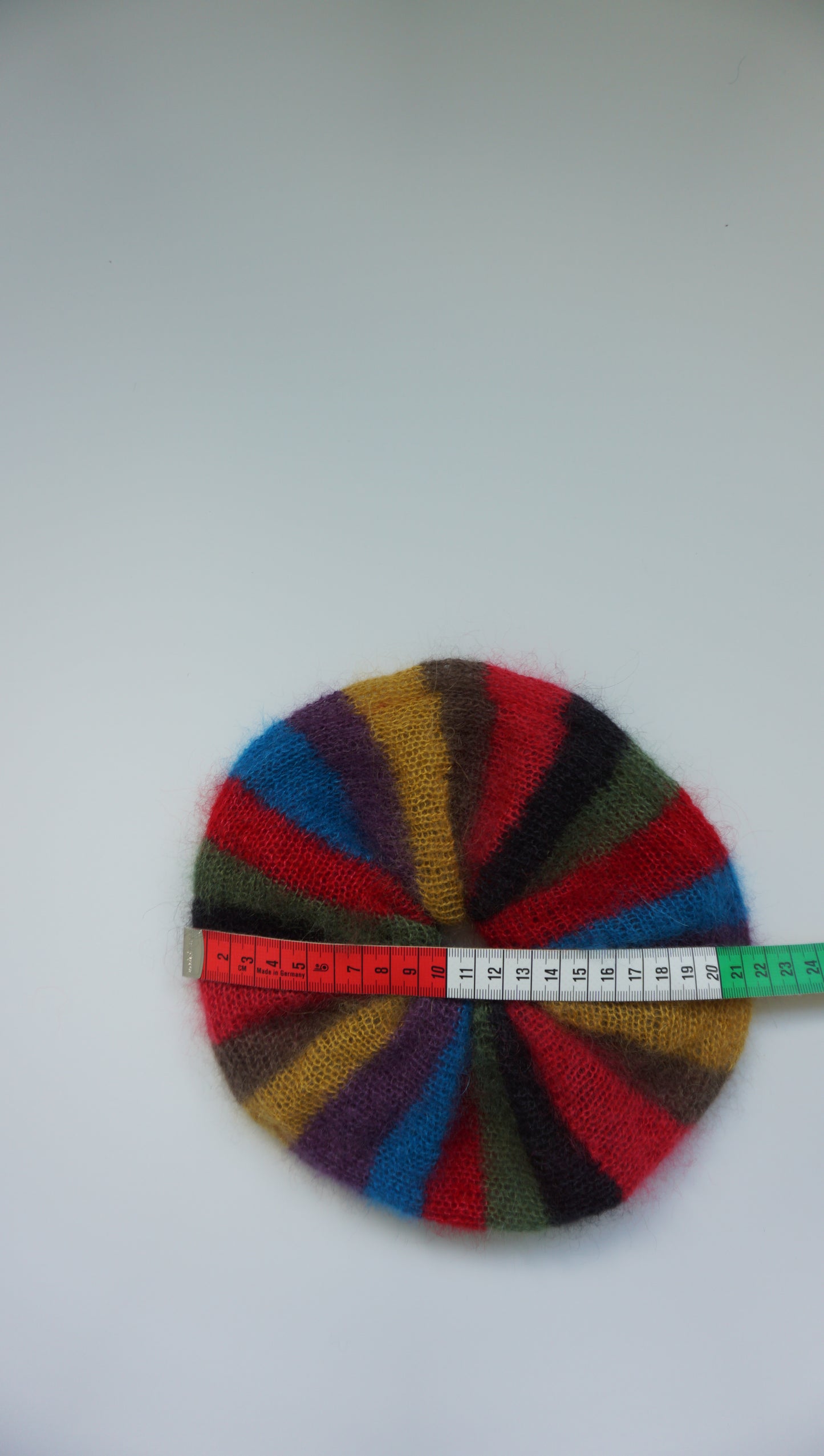 Multicolored mohair scrunchie