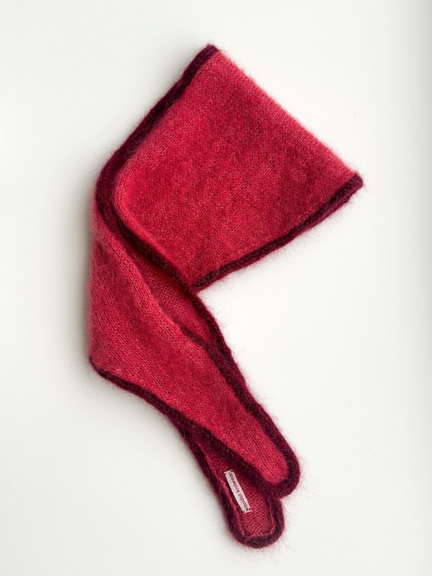 TOMO Bandana pink with burgundy trim