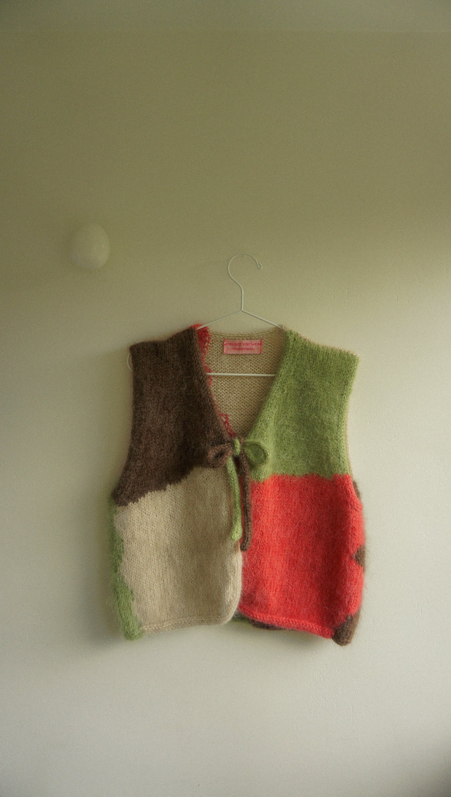 Colorful furry mohair vest