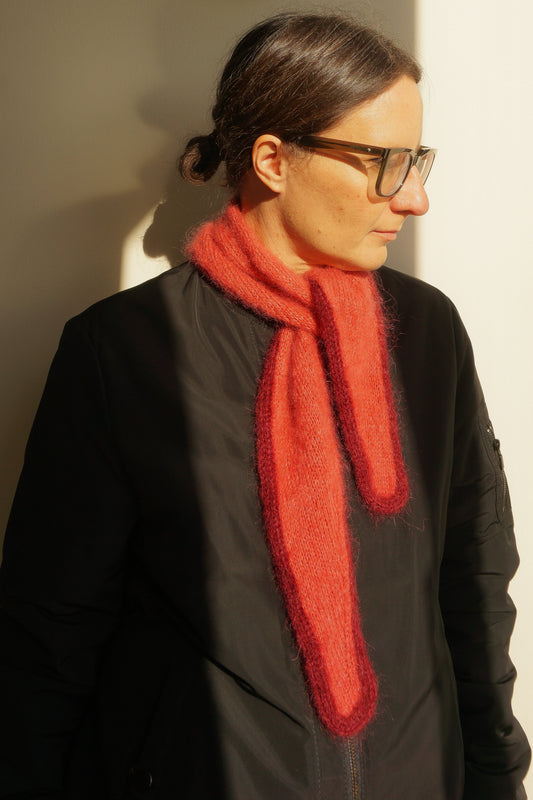 TOMO Bandana pink with burgundy trim