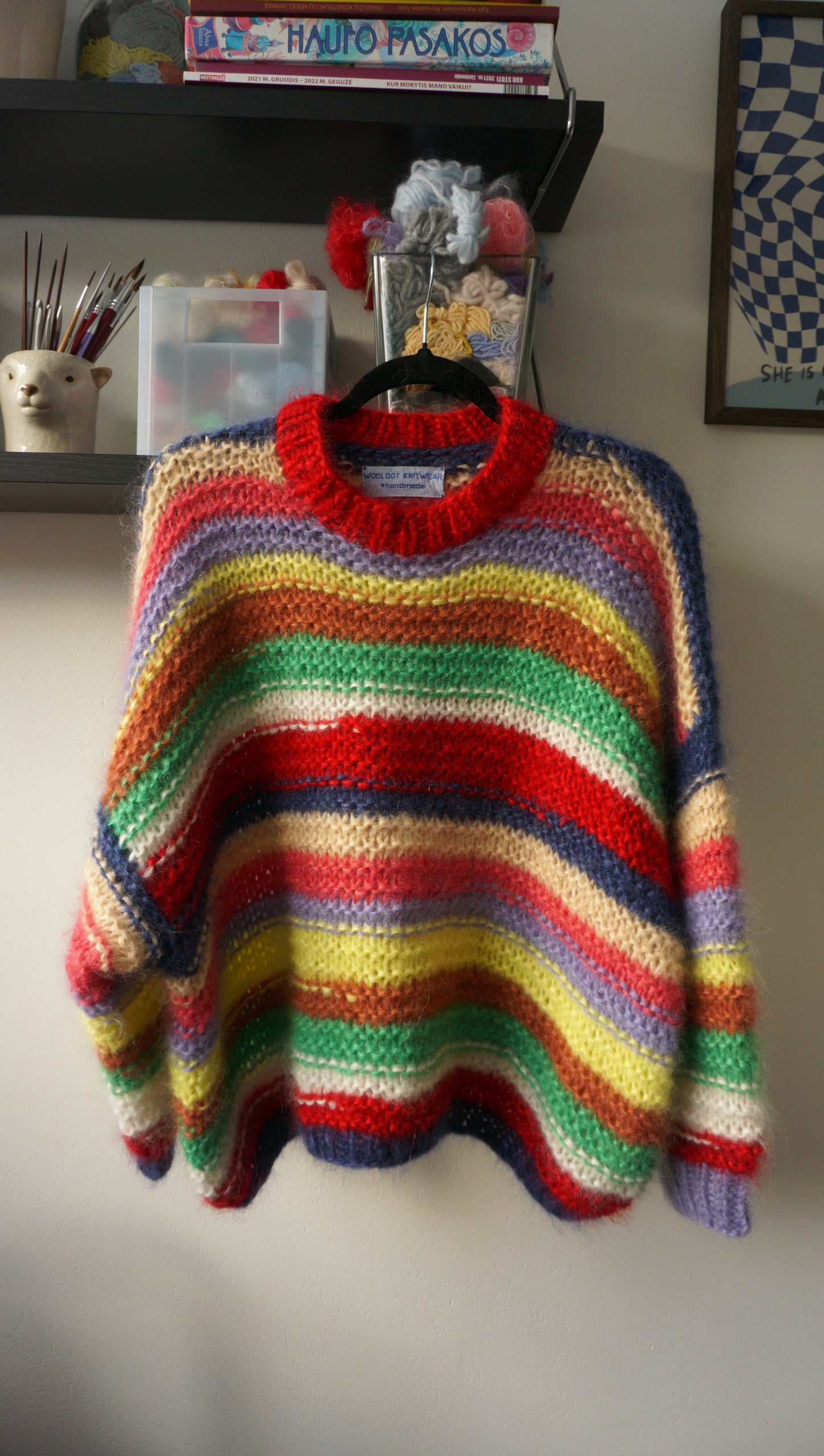 One of a kind striped mohair jumper