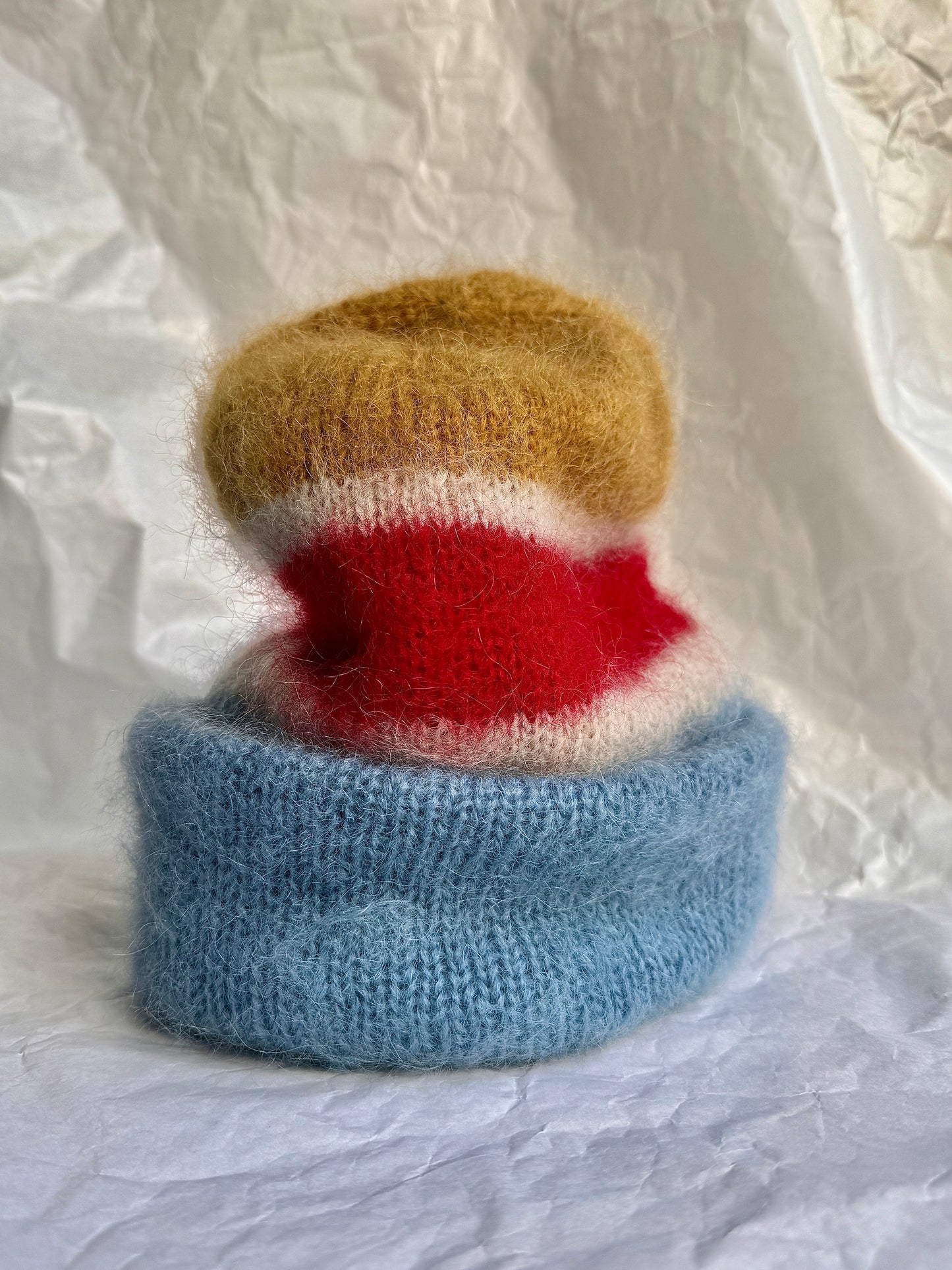 Colorful mohair beanie