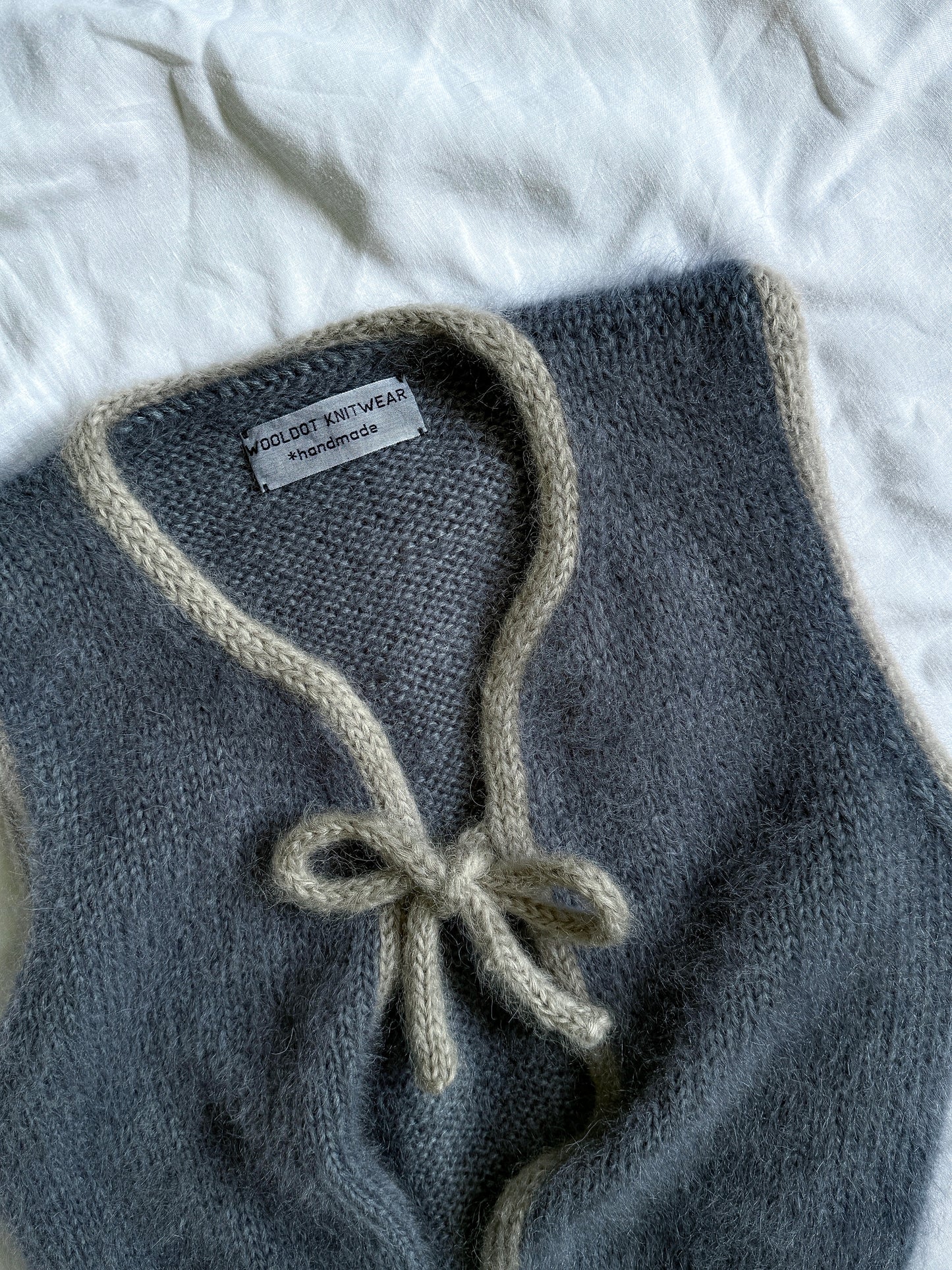 Grey mohair vest