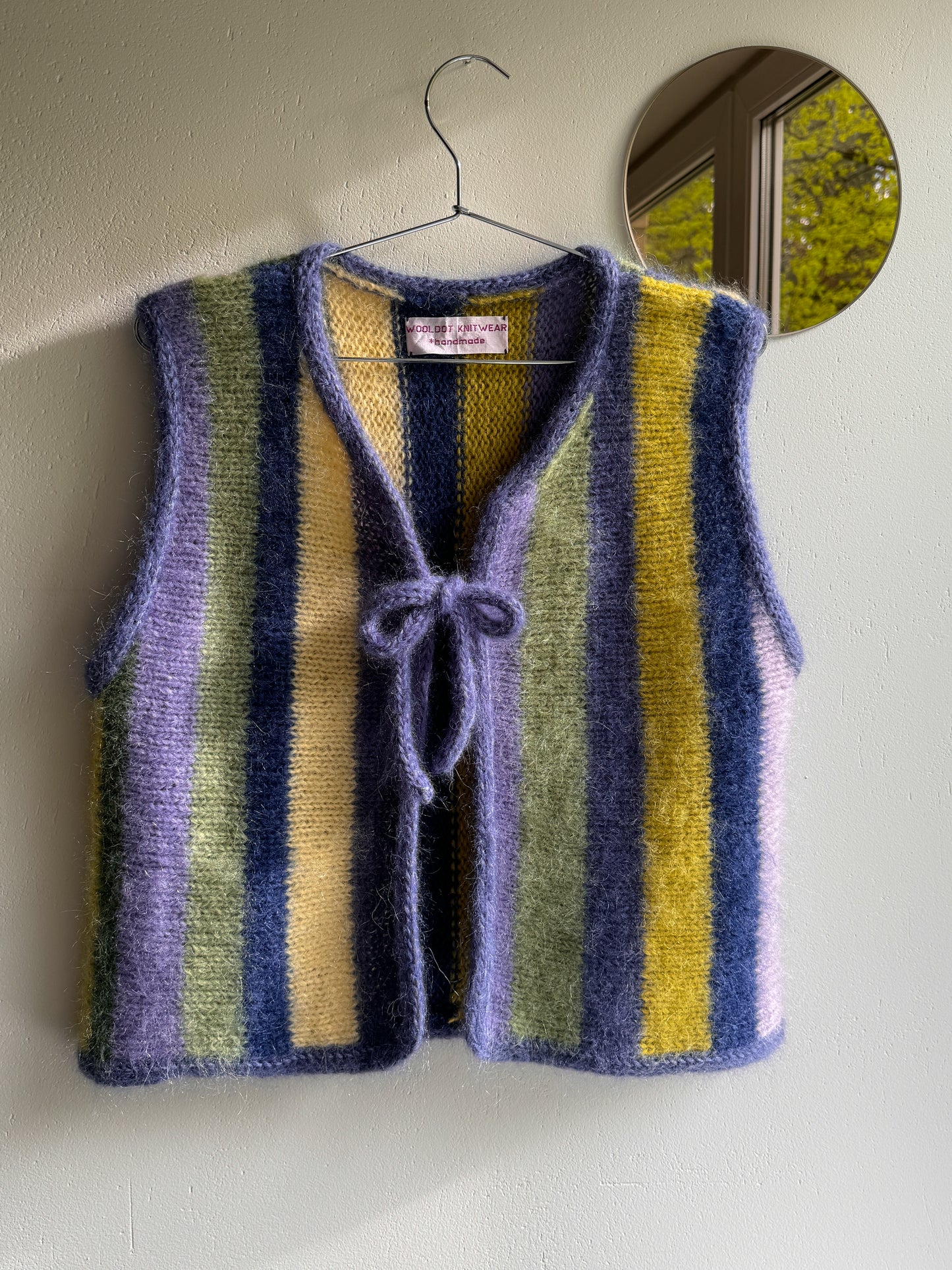 One of a kind striped mohair vest