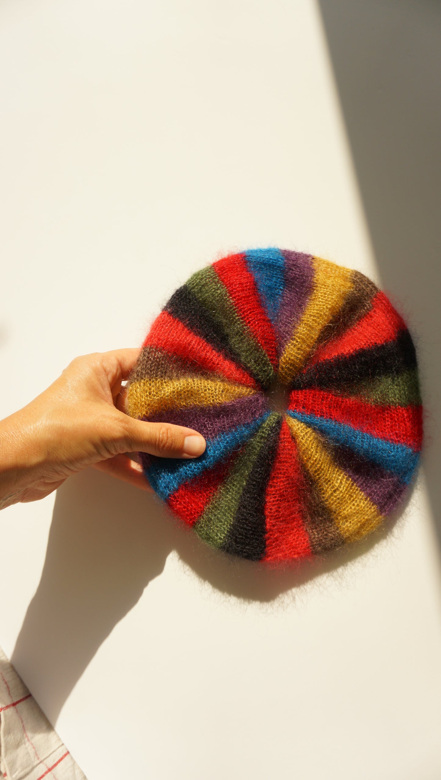 Multicolored mohair scrunchie