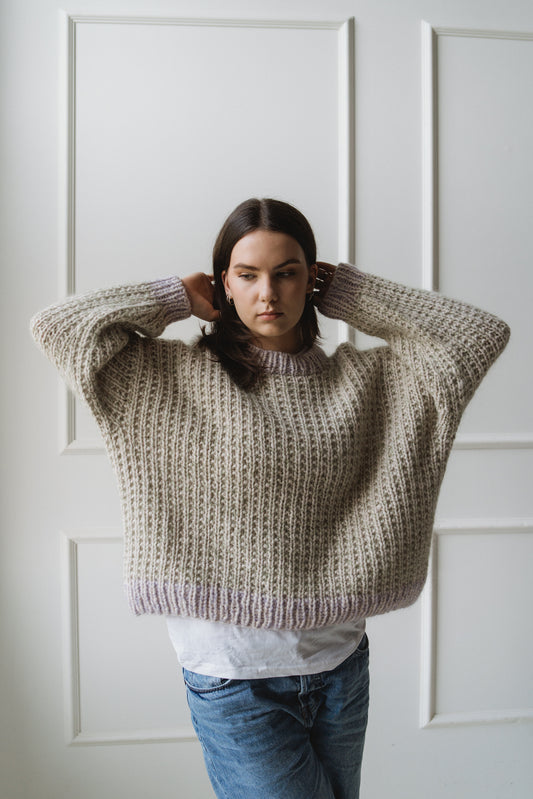White chunky sweater