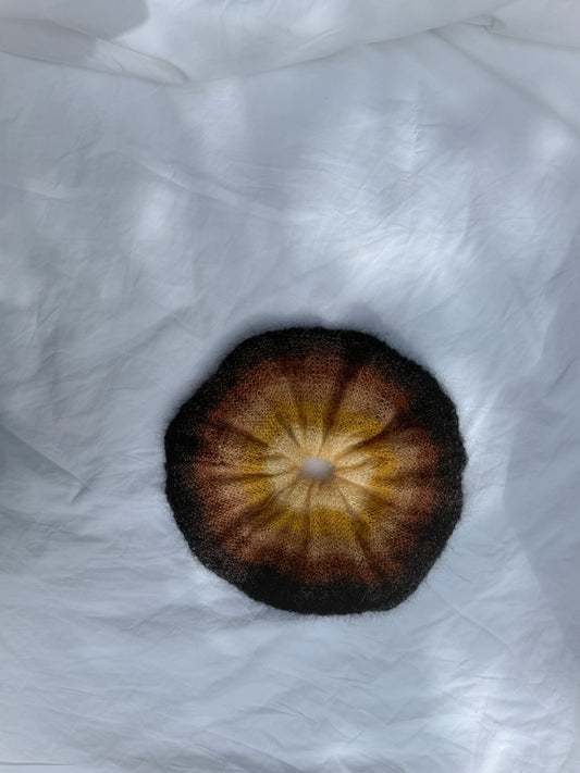 Brown ombre mohair scrunchie