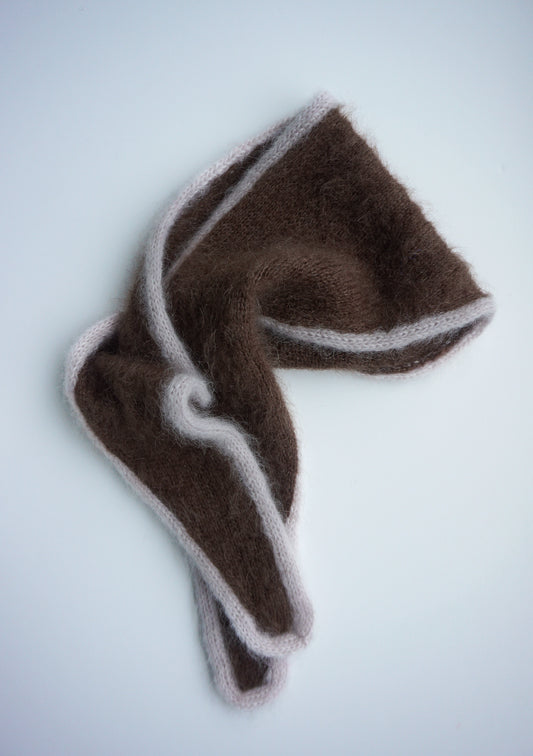 TOMO Bandana brown with beige trim