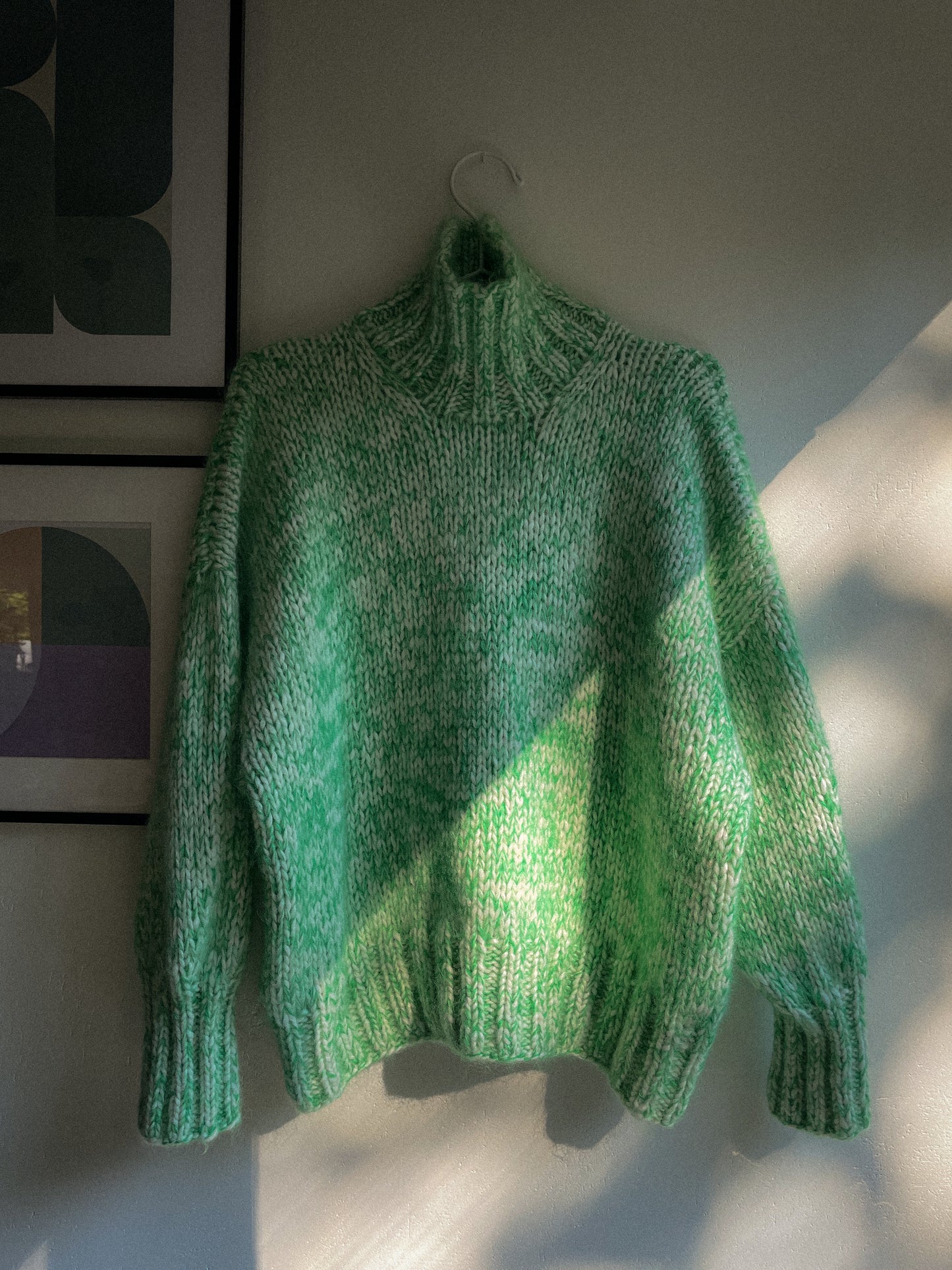 Melange turtleneck jumper